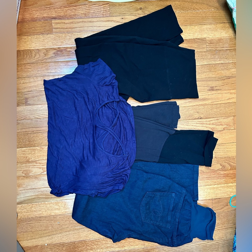 Bundle of maternity clothes